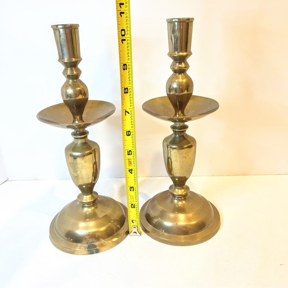 Brass Tall Vintage Candle Holders - Picture 5 of 14